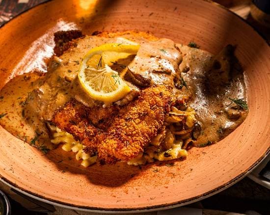 Spent Grain Chicken Schnitzel